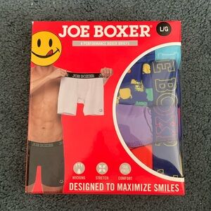 Joe Boxer Men’s Performance Boxer Briefs 4 pack. Size large. New with tags